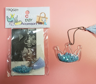 DIY Soft PVC Transparent Crown Shape Accessories Kit