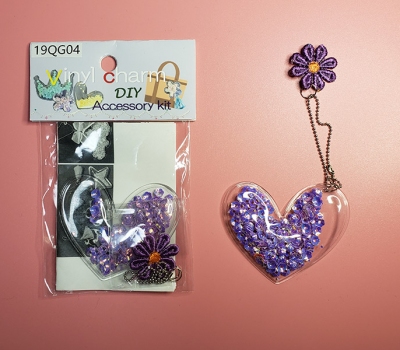 DIY Soft PVC Transparent Heart Shape Accessories Kit